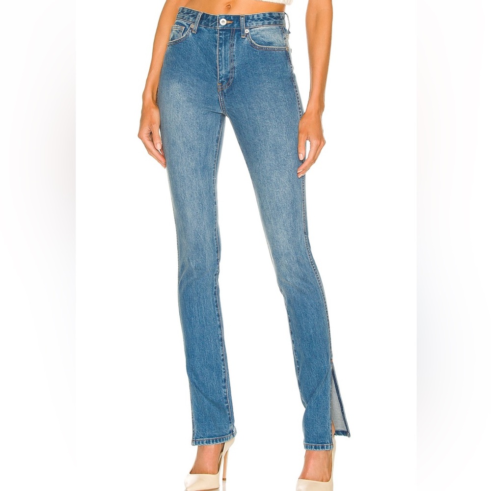 Something Navy High Waisted Jeans with Slit